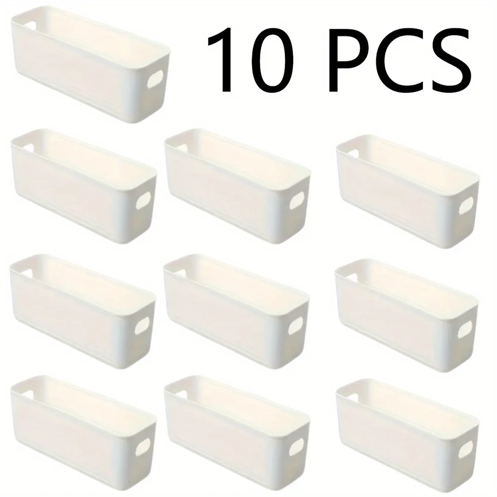 10pcs 다기능 스토리지 박스 내구성 대용량 데스크탑 스토리지 박스 잡화 스토리지에 적합한 속옷 스토리지