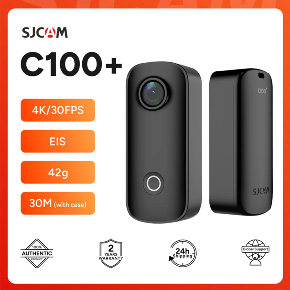 SJCAM C100 Plus 액션 카메라 4K 30M 방수 2.4G WiFi 액션 스포츠 액션 캠 EIS 자전거 헬멧 오토바이
