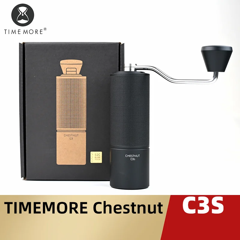 TIMEMORE Chestnut C3S / C3ESP 수동 커피 그라인더 업그레이드 모든 금속 본체 및 미끄럼 방지 디자인 휴대용 그라인더