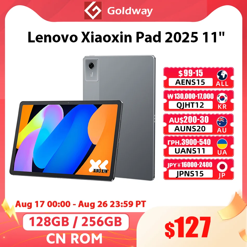 레노버 샤오신 패드 2025 11인치 태블릿 128GB 256GB 롬 미디어텍 디멘션 6300 2.5K ULTRA HD 돌비 애트모스