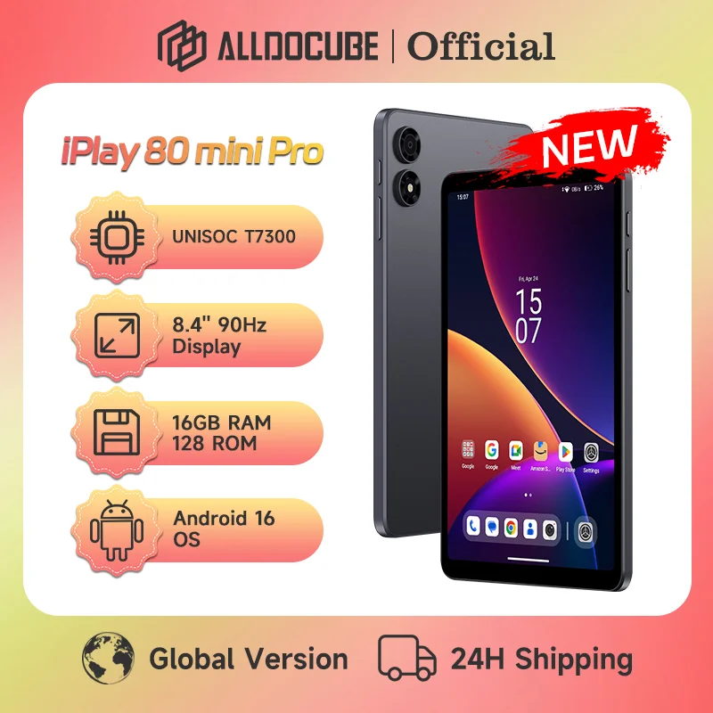 ALLDOCUBE iPlay 80 미니 프로 태블릿, 8.4인치, 90Hz 주사율, UNISOC T7300 프로세서, 16GB